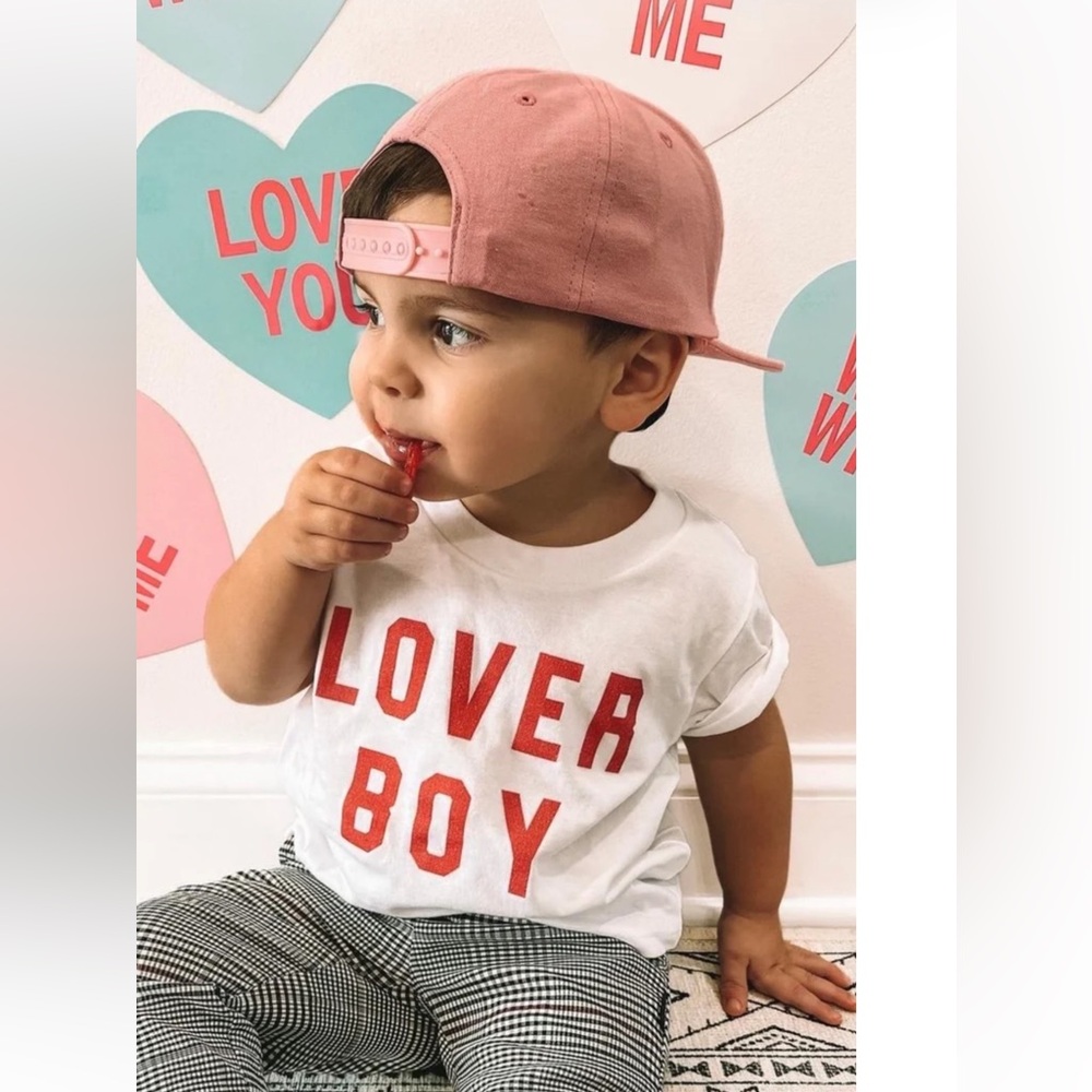 LOVER BOY RED WHITE INFANT TODDLER T SHIRT 12-18 MOS